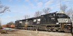 NS 9782 & 9313 lead rail train 94Q out of the yard